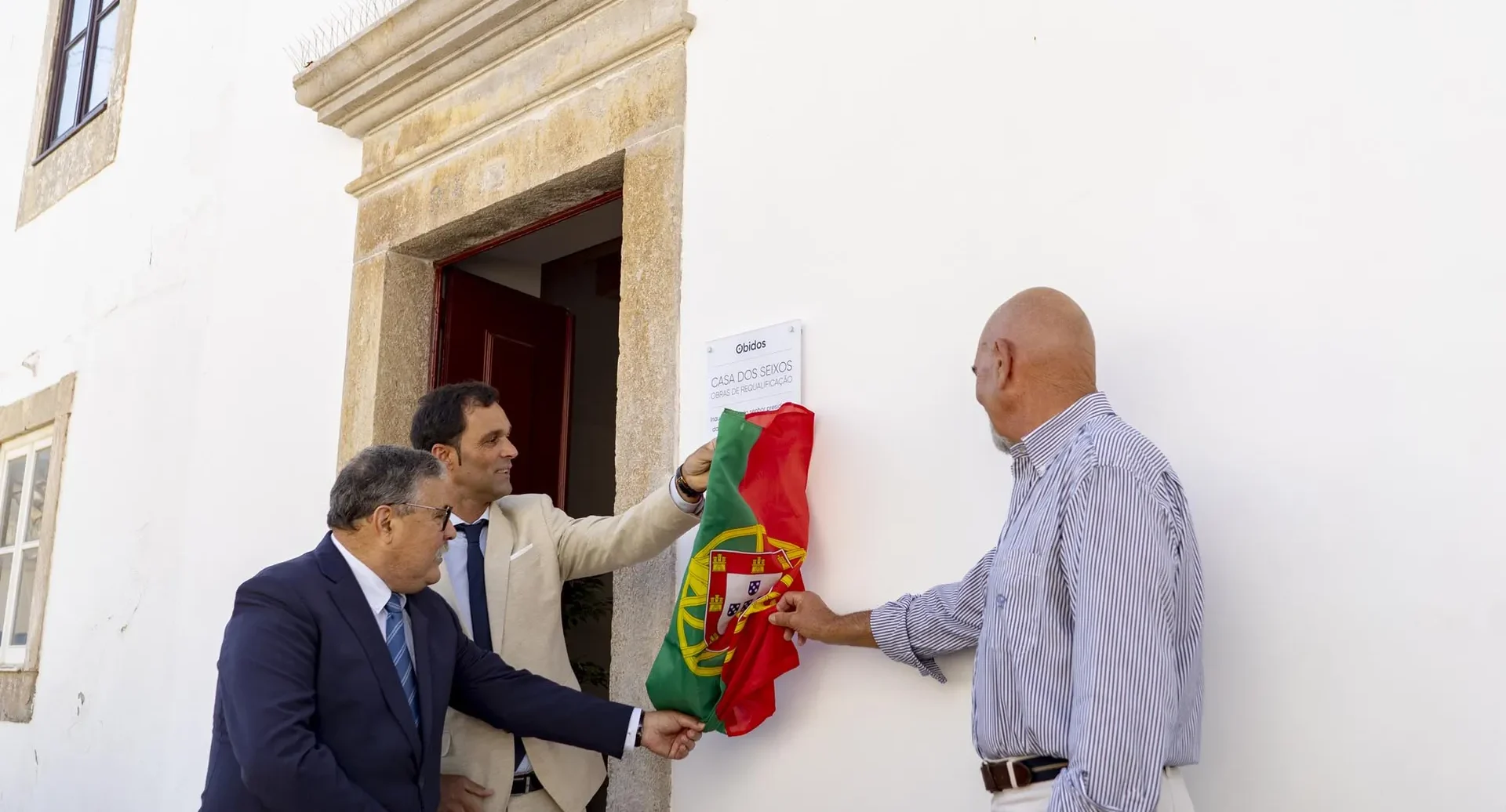 P15 casa dos seixos inauguração da esq para a direita fernando jorge filipe daniel e josé pedro rolim