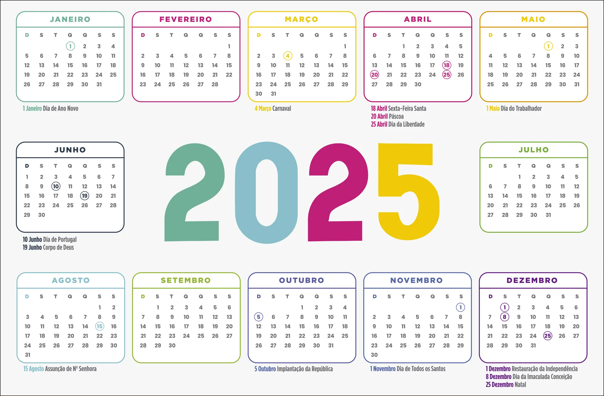 Calendário 2025