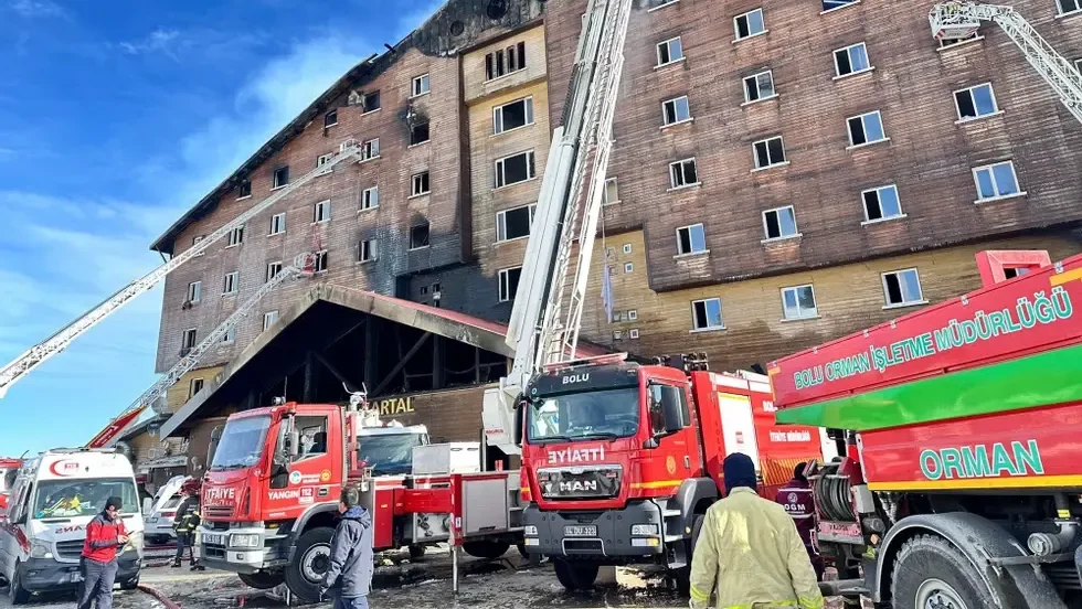 Incendio Esqui Turquia