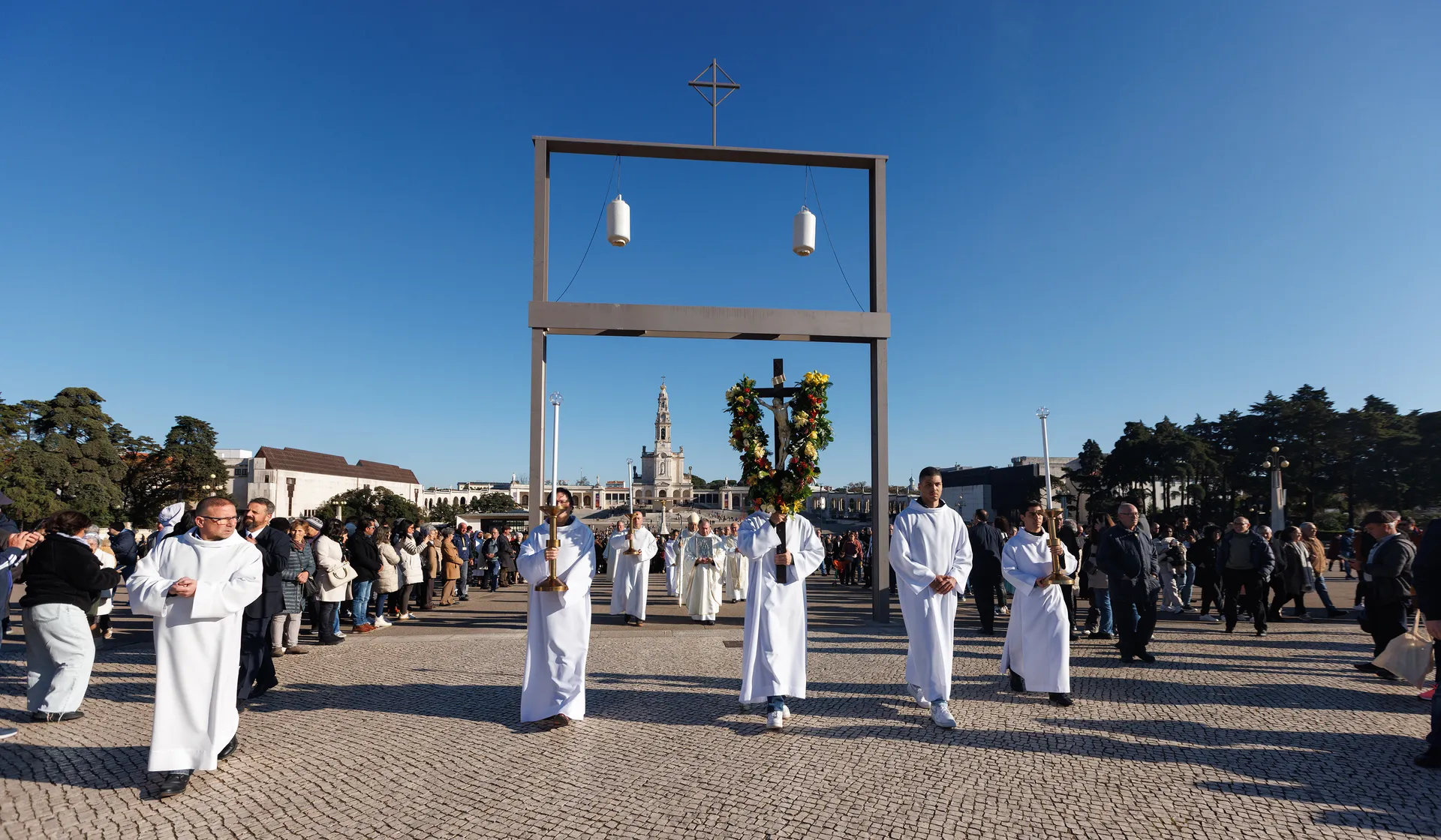 Pórtico Na Abertura Do Ano Santo No Santuário De Fátima